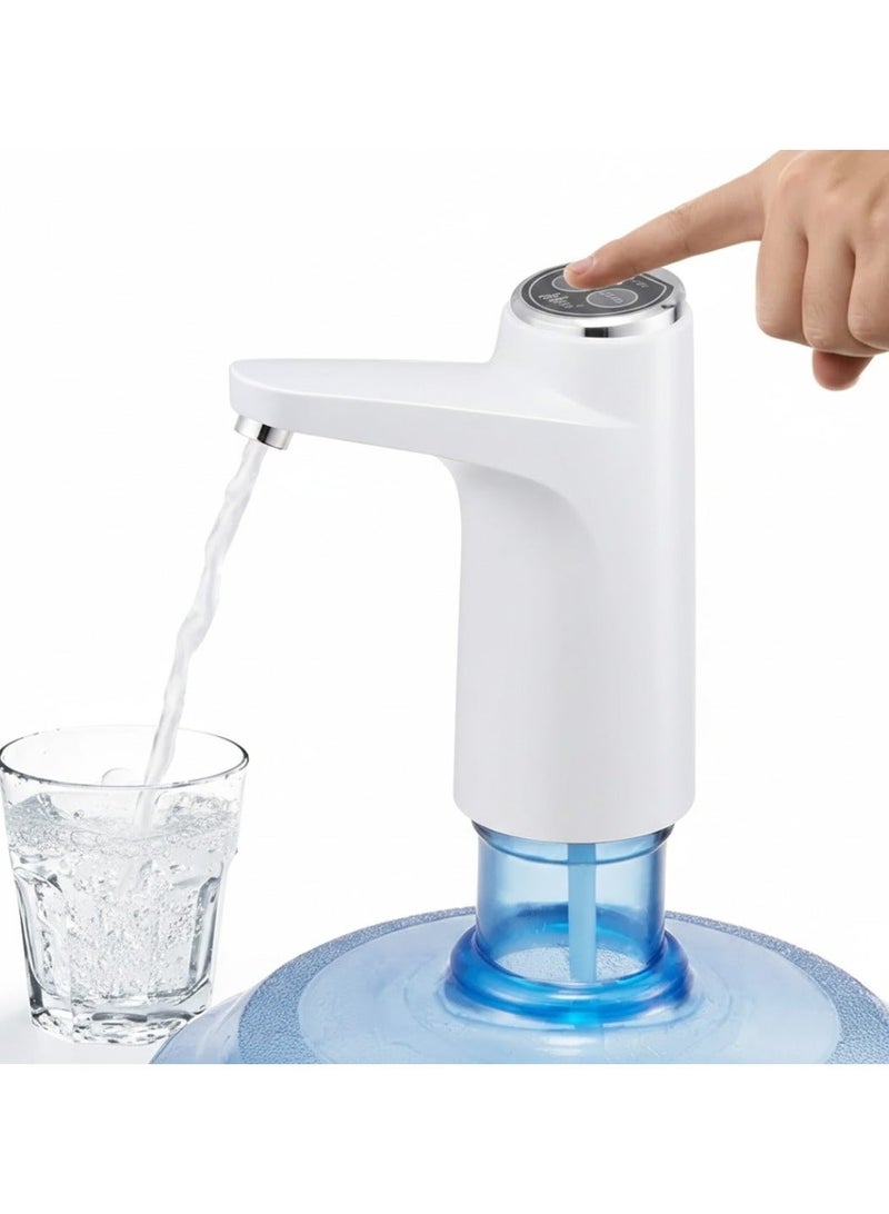 Casa Bella The Brand Rechargeable Mini Water Dispenser Portable and Light-Weight Pump with Easy Press Mechanism, Water Dispenser, USB Charging, Automatic Drinking Water Dispenser Pump, Portable Electric Water Dispenser for 2-5 Gallon Bottle Black & White - Image 2